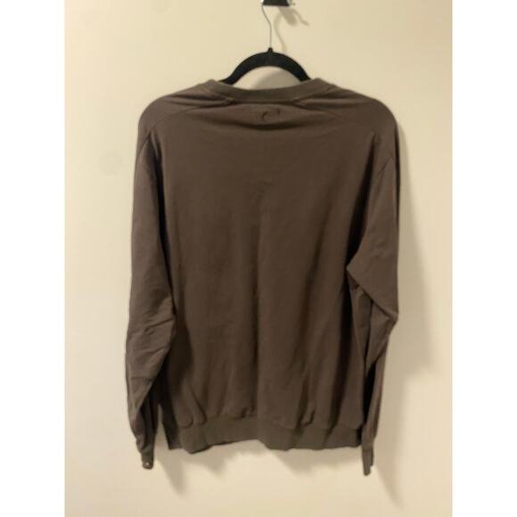Zyia Active Vertical Zipper Crewneck sweatshirt in a brown/green color-Size XL - Picture 7 of 8
